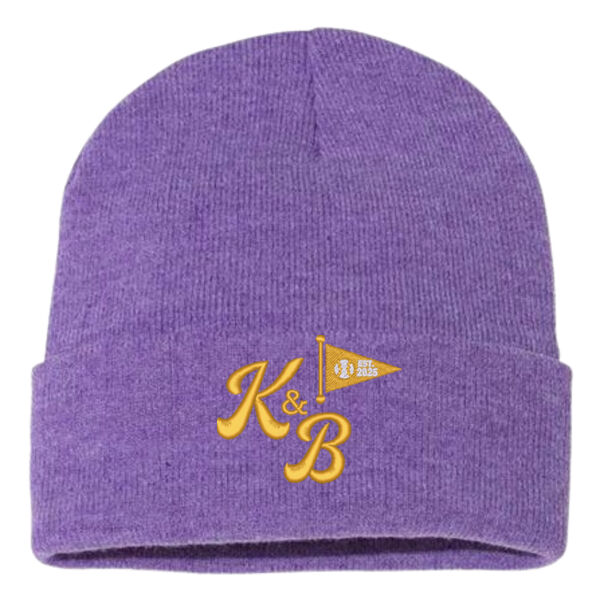 Embroidered 12" Solid Cuffed Beanie Thumbnail